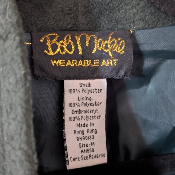 Vintage Bob Mackie Wearable Art Embroidered Autumn Leaf Jacket Artsy Maximalist - Picture 2 of 8